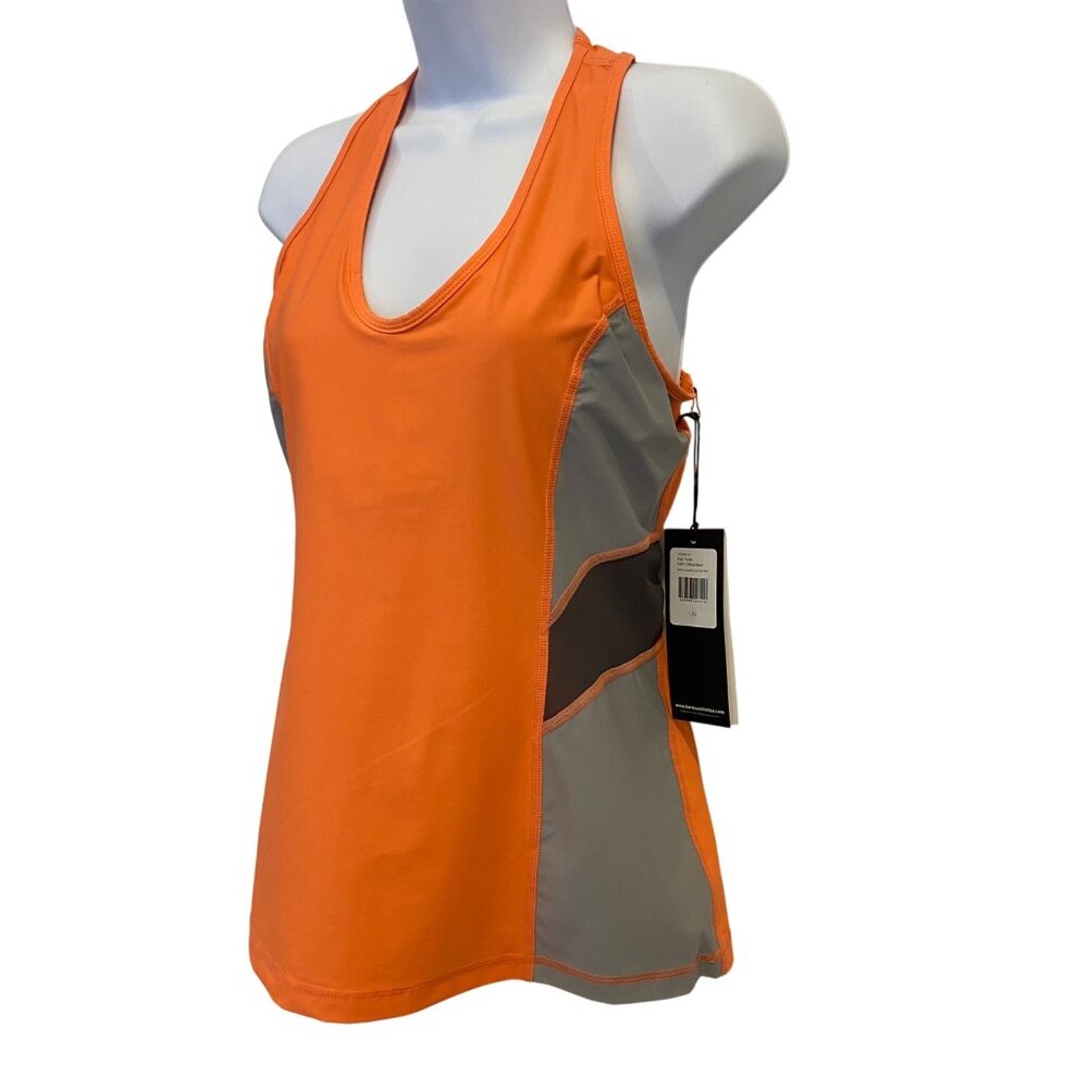 Karma Vivid Coral Kelli Tank Top L/G Athletic Wear Racerback Design Breathable